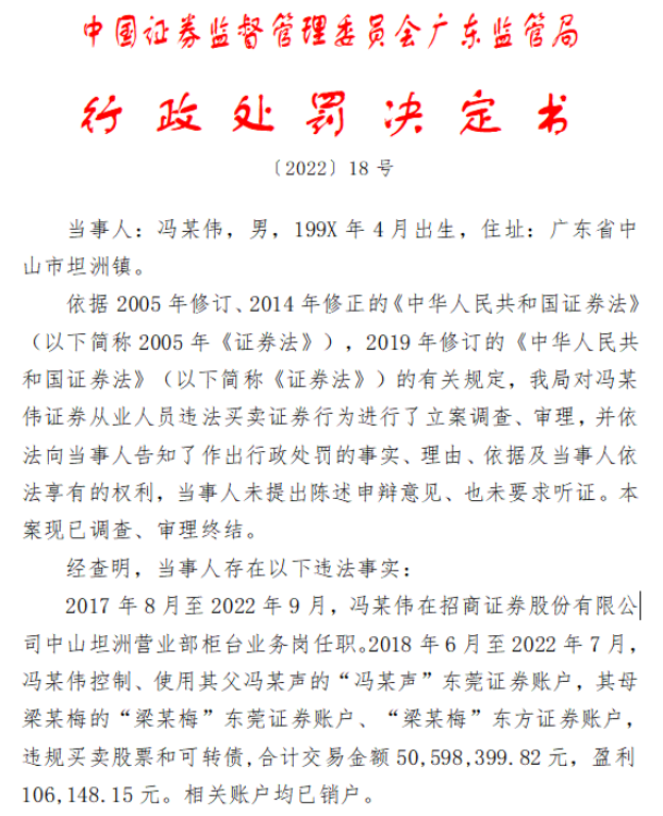 炒股配资门户_券商员工违规炒股罚款_中信建投招商证券违规炒股