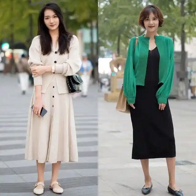 截短款上衣街拍趋势_短款上衣春季搭配_杭州中年女性穿搭