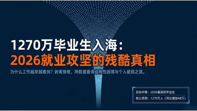 大学生就业难在哪？2026年形势严峻，竞争激烈